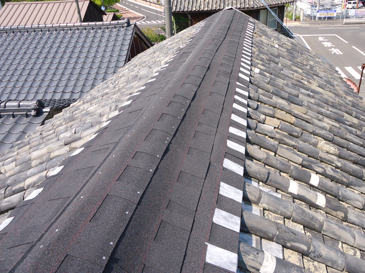   日本瓦屋根修復　防水処理＆地震対策でずっと安心な屋根に！