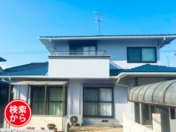 クリーム色から一新！爽やかブルーの外観へ｜玉野市 屋根・外壁塗装施工事例